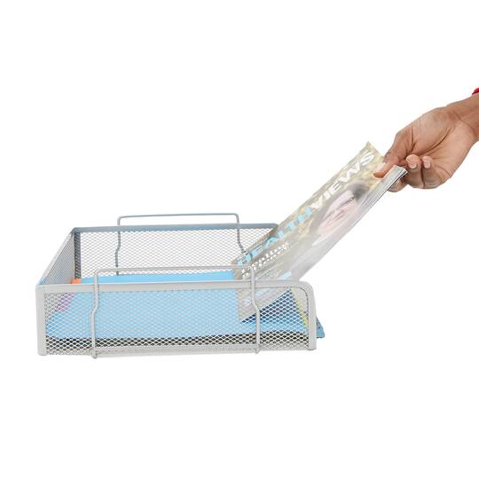 Mind Reader Stackable Metal Mesh Tray & Desk Document Organizer Set
